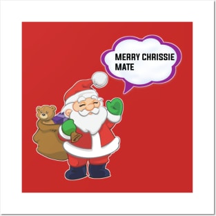 Merry chrissie mate ozzy Australian Christmas Posters and Art